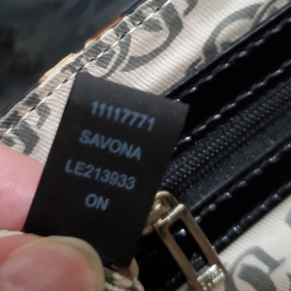 Guess Savona Leopard Print Clutch Handbag Tan/Brown/Black Combo - Picture 7 of 8